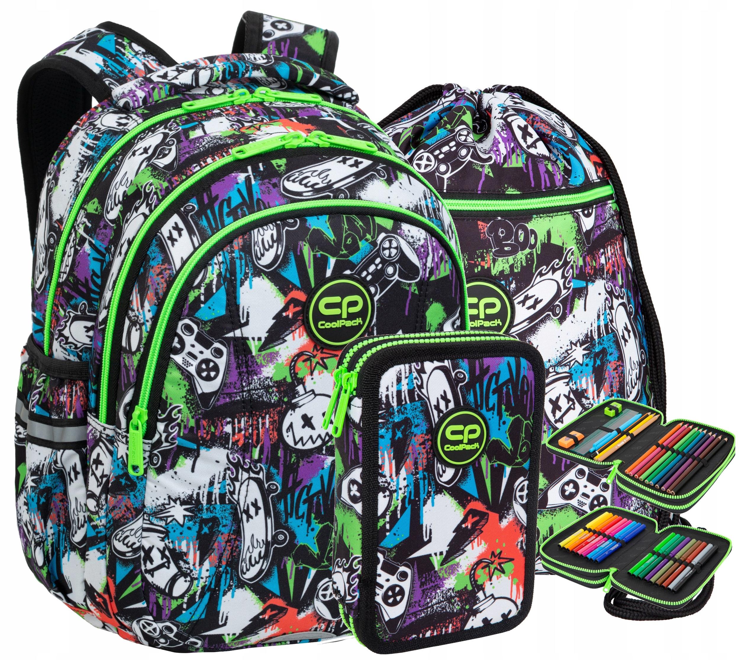 Plecak szkolny tornister CoolPack dla chłopca Peek A Boo 1 4 klasa zestaw