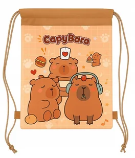 Worek Dziecięcy Do Przedszkola Szkoły Kapibara Na Buty Kapcie Klapki Plecak - Plecaki szkolne i tornistry Worek Dziecięcy Do Przedszkola Szkoły Kapibara Na Buty Kapcie Klapki Plecak - Plecaki szkolne i tornistry - miniaturka - grafika 1