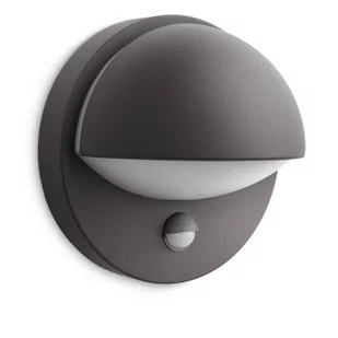Philips June 1x12W Kinkiet zewnętrzny elewacyjny z czujnikiem ruchu antracyt - Lampy ogrodowe - miniaturka - grafika 1