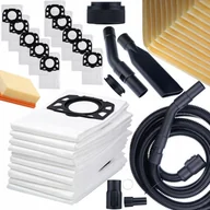 Filtry do odkurzaczy - ZESTAW 10X WORKI WORKÓW FILTR DO ODKURZACZA KARCHER WD4 WD5 WD6 + WĄŻ SSĄCY - miniaturka - grafika 1