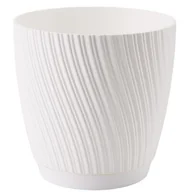 Donice - Doniczka Mika z podstawką 13 cm biała - miniaturka - grafika 1