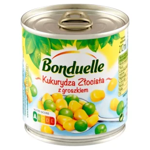 Bonduelle Kukurydza Złocista z groszkiem 170 g - Mieszanki warzywne, sałatki - miniaturka - grafika 1