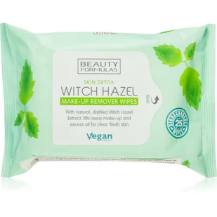 Beauty Formulas Witch Hazel Make-Up Remover Wipes chusteczki do demakijażu, 25szt - Chusteczki do demakijażu - miniaturka - grafika 1