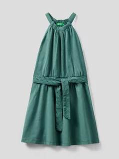 Sukienki - Benetton Sukienka w kolorze zielonym - grafika 1