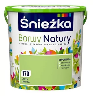 Farba lateksowa Barwy Natury świeża limonka 179 2,5 l Śnieżka - Farby wewnętrzne - miniaturka - grafika 1