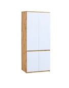 Krzesełka i taborety dla dzieci - Szafa młodzieżowa 80 ARCA AR1, biała, dąb wotan, z drążkiem - miniaturka - grafika 1