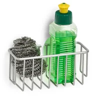 Ściereczki, gąbki, czyściki - ZELLER Półka kuchenna na akcesoria do zmywania metalowa z przyssawkami ZELLER 14691 - miniaturka - grafika 1
