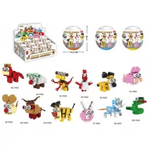 Trifox Klocki w jajku zwierzęta MIX - Klocki - miniaturka - grafika 1