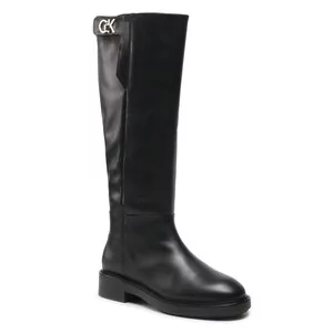 Kozaki damskie - Oficerki Calvin Klein - Rubber Sole Knee Boot W Hw HW0HW01255 Ck Black BAX - grafika 1