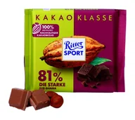 Czekolada - Ritter Sport, czekolada gorzka, 81% kakao, 100g - miniaturka - grafika 1