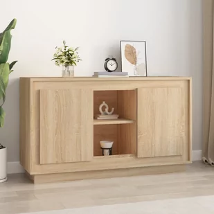 vidaXL Szafka, dąb sonoma, 102x35x60 cm, materiał drewnopochodny - Szafki do salonu - miniaturka - grafika 1