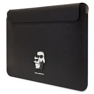 Karl Lagerfeld Sleeve KLCS16SAKCPMK 16" czarny/black Saffiano Karl&Choupette - Etui i futerały do telefonów - miniaturka - grafika 2