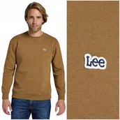 Bluzy męskie - Lee PLAIN CREW SWS Glazed Ginger bawełniana bluza z logo REGULAR FIT XL - miniaturka - grafika 1