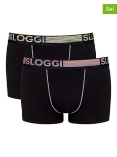Sloggi Bokserki (2 pary) w kolorze czarnym - Majtki męskie - miniaturka - grafika 1