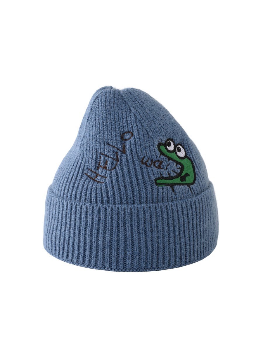 Chłopięca czapka zimowa Hello Dino niebieska Be Snazzy r.48/54