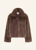 Marynarki i żakiety damskie - Mrs & Hugs Kurtka Ze Sztucznego Futra braun - miniaturka - grafika 1