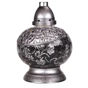 Lampiony i znicze - Znicz witraż Waza Mini 26 cm czarno-srebrny - miniaturka - grafika 1