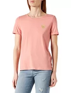 Koszulki i topy damskie - ONLY Onlkita S/S Logo Top Noos T-shirt damski, Rozeta/nadruk: złote błyszczące serce, S - miniaturka - grafika 1