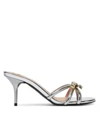 Klapki i japonki damskie - LOVE MOSCHINO Klapki JA28036G1MJE190A Srebrny - miniaturka - grafika 1