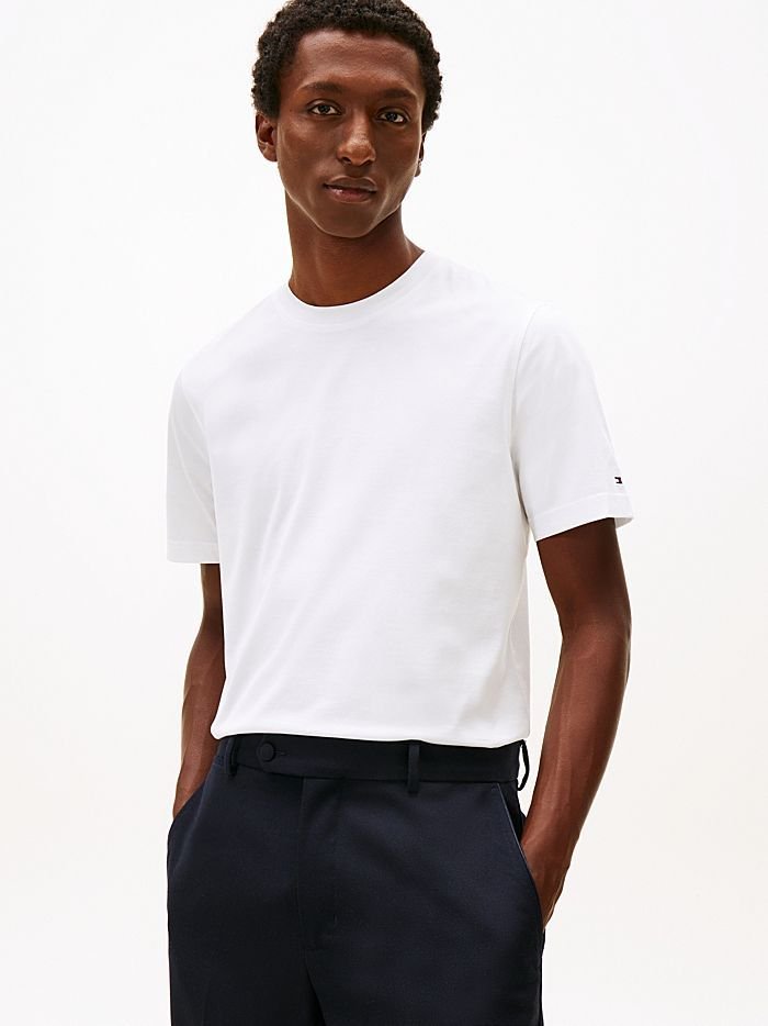 T-shirt męskie tommy hilfiger mw0mw41860 essential tee ybs biały