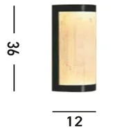 Lampy ścienne - Searchlight Kinkiet LED Nile, wysokość 36 cm, czarny, stal, IP44 - miniaturka - grafika 1