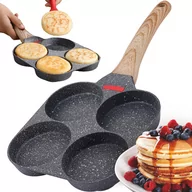 Patelnie - PATELNIA do smażenia JAJEK Pancakes Naleśników Omletów Racuchów Placki 24cm FP-4P-BLACK - miniaturka - grafika 1