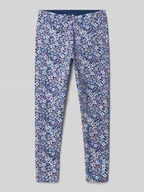 Spodnie i spodenki dla chłopców - Legginsy o kroju regular fit z kwiatowym nadrukiem na całej powierzchni - miniaturka - grafika 1