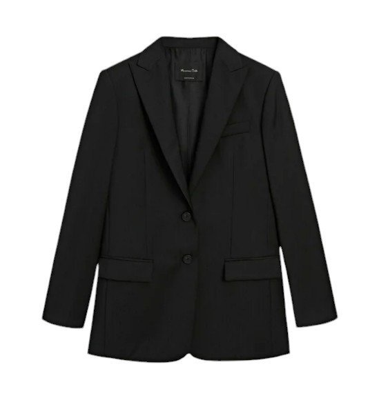 Massimo Dutti 2024/167/800, czarna marynarka damska, rozmiar 50
