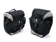 Sakwy rowerowe - Sakwa dwukomorowa na bagażnik ROMET SH4-809R  czarna36,8L  et/logo Romet - miniaturka - grafika 1