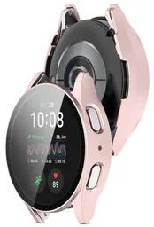 Bizon Etui ze szkłem do zegarka Case+Glass Watch do Galaxy Watch 7 44 mm, satynowo różowe - Akcesoria do smartwatchy - miniaturka - grafika 1