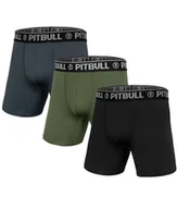 Majtki męskie - Bokserki PIT BULL SPORT komplet 3 sztuk grafitowo-oliwkowo-czarne-M - miniaturka - grafika 1