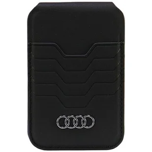 Audi Leather Wallet Card Slot Stand czarny/black MagSafe AU-MSCH-GT/D3-BK - Etui i futerały do telefonów - miniaturka - grafika 1