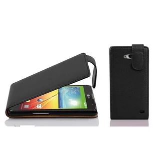 LG Cadorabo - Flip Style Hülle für L90 - Case Cover Schutzhülle Etui Tasche in OXID-SCHWARZ - Etui i futerały do telefonów - miniaturka - grafika 1