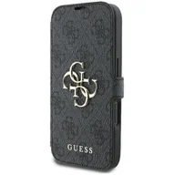 Etui i futerały do telefonów - Guess GUBKP16S4GMGGR iPhone 16 6.1" czarny/black book 4G Metal Logo - miniaturka - grafika 1