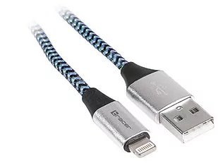 Tracer Kabel USB 2.0 iPhone AM Lightning 1m czarno-niebieski TRAKBK46269 - Huby USB - miniaturka - grafika 3