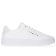 Buty sportowe męskie - Buty Tommy Hilfiger Court Leather FM0FM04971-YBS - białe - miniaturka - grafika 1