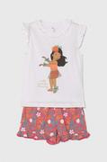 Piżamy dla dziewczynek - zippy piżama bawełniana dziecięca kolor biały wzorzysta - Zippy - miniaturka - grafika 1
