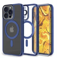 Etui i futerały do telefonów - Etui Do Apple iPhone 16 Pro Do Magsafe, Granatowe, Metal, Ochronne Szkło - miniaturka - grafika 1