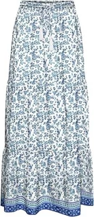 Spódnice - VERO MODA Vmmilan Hw Long Skirt WVN spódnica damska, Dazzling Blue/Aop: mira, XS - grafika 1