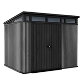 Altany ogrodowe - Keter domek narzędziowy penthouse 9x7 signature collection grey&brown : kolor - grey BK-014930 - miniaturka - grafika 1