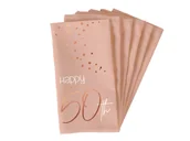 Urodziny dla dorosłych - Folat Serwetki urodzinowe różowe Happy 50th - 33 cm - 10 szt. F67250 - miniaturka - grafika 1