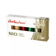 Akcesoria i części do maszyn do szycia - Zestaw metalicznych nici do szycia Ariadna Metallic Earth (ziemia) - miniaturka - grafika 1