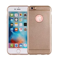 Etui i futerały do telefonów - NoName Etui Carbon Fiber iPhone 8 Plus złoty /gold - miniaturka - grafika 1