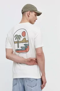 Koszulki męskie - Billabong t-shirt bawełniany Adventure Division męski kolor beżowy z nadrukiem ABYZT02302 - grafika 1