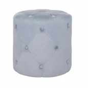 Taborety i hokery - Beliani Puf welurowy 40 cm szary COROLLA - miniaturka - grafika 1