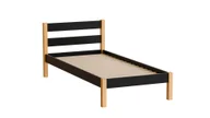 Łóżka - Łóżko Inka 90X200 Czarny / Dąb Naturalny - miniaturka - grafika 1