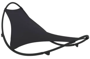 Elior Czarny leżak ogrodowy na biegunach F3-T74 - Leżaki ogrodowe - miniaturka - grafika 1