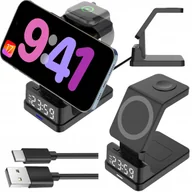 Ładowarki do telefonów - ŁADOWARKA INDUKCYJNA BEZPRZEWODOWA SZYBKA 3W1 DO iPhone/Apple Watch/AirPods - miniaturka - grafika 1