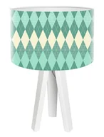 Lampy stojące - Macodesign Lampa biurkowa Turkusowe romby mini-foto-243w, 60 W - miniaturka - grafika 1