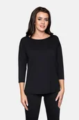 Bluzki damskie - Bluzka damska oversize Camille czarna  M - miniaturka - grafika 1